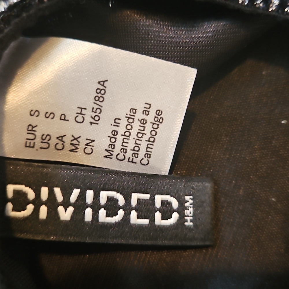 H&M Dived Black and White Glitter Strappy Bodycon Dress - Picture 2 of 5